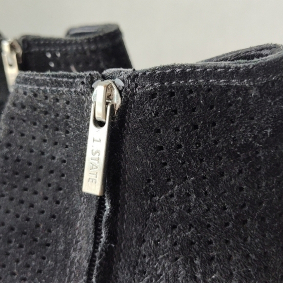 1. State Nordstrom Black Suede Ankle Boots Size 7.5 - Picture 4 of 6